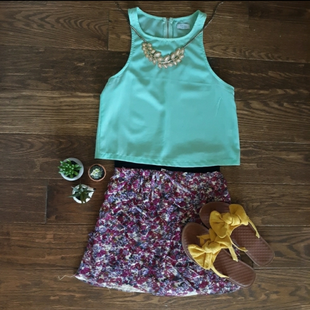 Tobi mint Danielle crop top size S - Picture 2 of 5